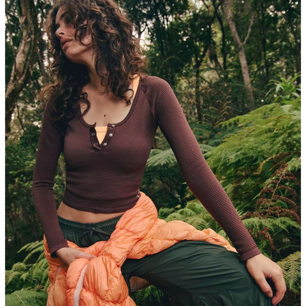 Fp Movement By Free People Bail Out Layer Top In Cocoa